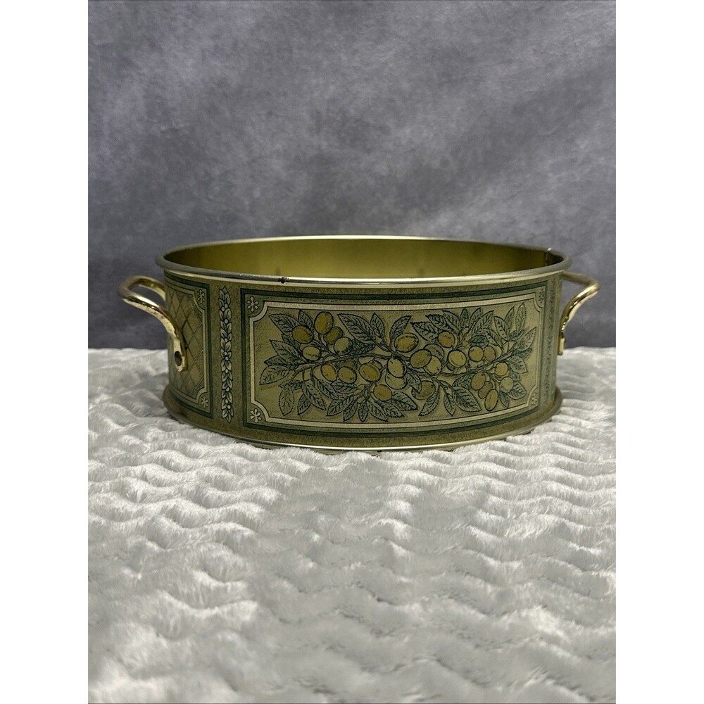 Corning Ware Metal Dish Holder Caddy For Pyrex 624 Bowl Fruit Plums Vintage